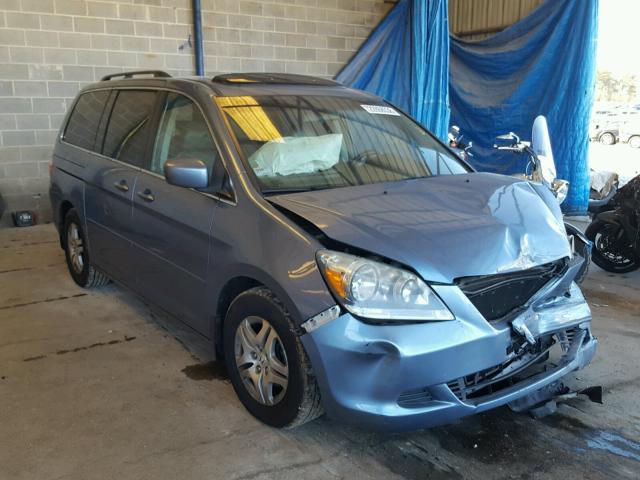 5FNRL38787B052070 - 2007 HONDA ODYSSEY EX BLUE photo 1