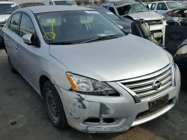 3N1AB7AP5DL690732 - 2013 NISSAN SENTRA S SILVER photo 1