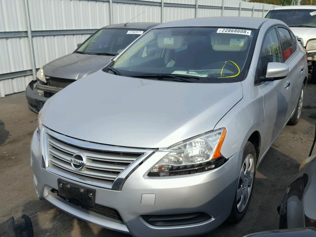 3N1AB7AP5DL690732 - 2013 NISSAN SENTRA S SILVER photo 2