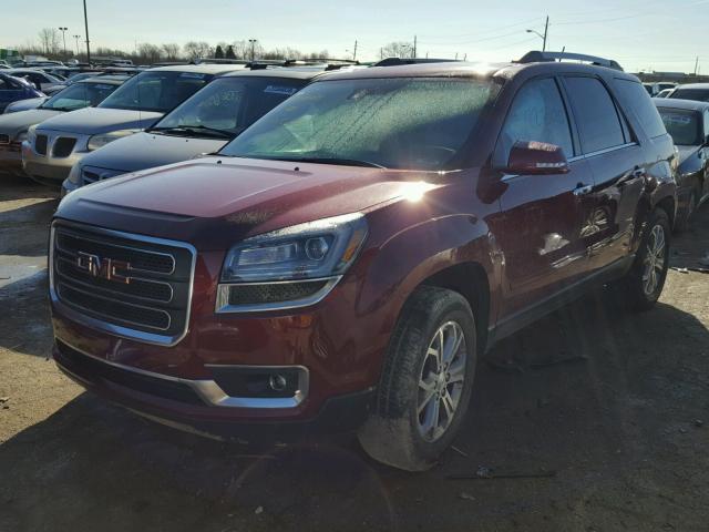 1GKKRRKD3FJ229508 - 2015 GMC ACADIA SLT RED photo 2