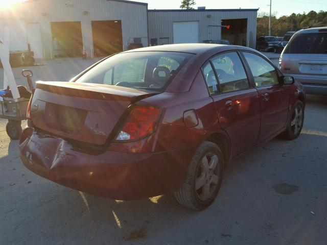 1G8AL55F76Z113514 - 2006 SATURN ION LEVEL MAROON photo 4