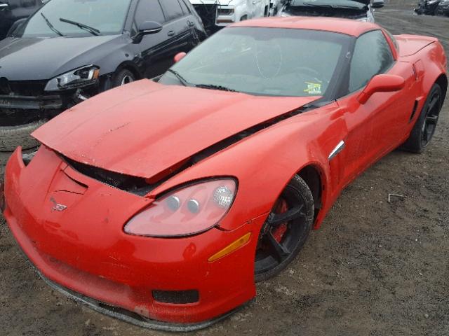 1G1YR2DW4D5105824 - 2013 CHEVROLET CORVETTE G RED photo 2