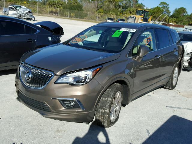 LRBFXBSA3HD007468 - 2017 BUICK ENVISION E BROWN photo 2