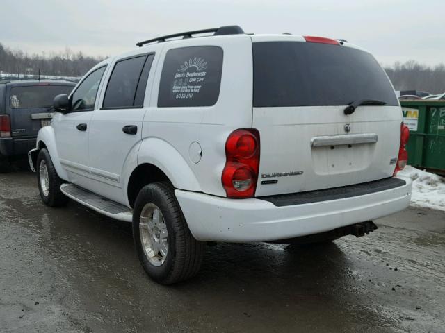 1D8HB58D85F622577 - 2005 DODGE DURANGO LI WHITE photo 3