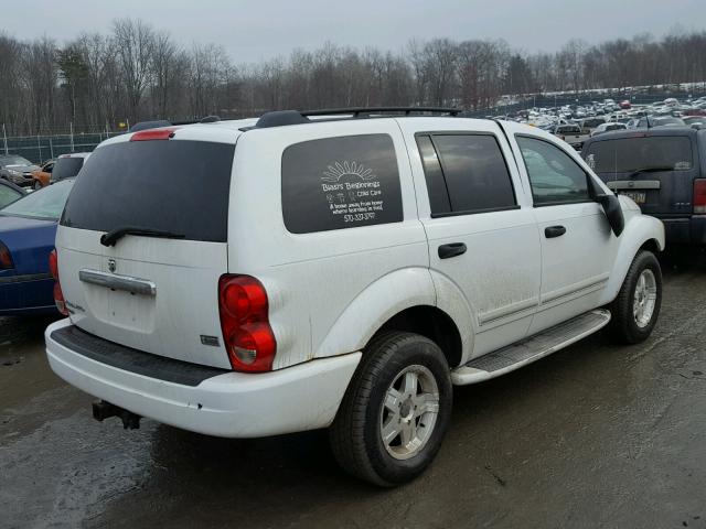 1D8HB58D85F622577 - 2005 DODGE DURANGO LI WHITE photo 4