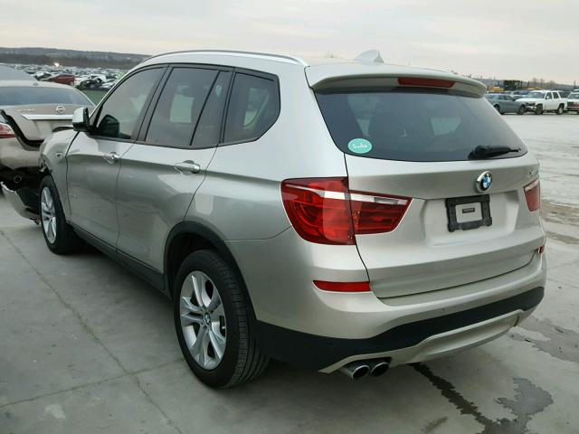 5UXWX7C54G0K36388 - 2016 BMW X3 XDRIVE3 SILVER photo 3