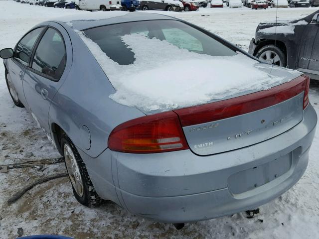 2B3HD46R24H707740 - 2004 DODGE INTREPID S BLUE photo 3