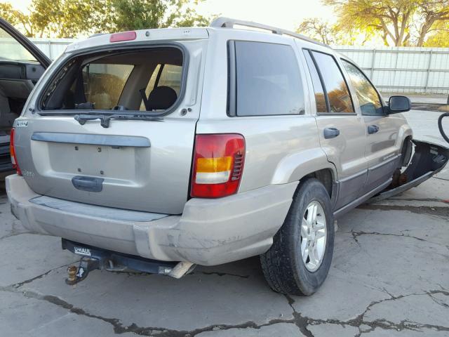 1J4GX48S84C262936 - 2004 JEEP GRAND CHER BEIGE photo 4