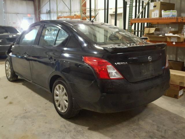 3N1CN7AP7EL863636 - 2014 NISSAN VERSA S BLACK photo 3