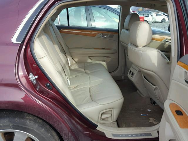 4T1BK36B57U252502 - 2007 TOYOTA AVALON XL MAROON photo 6