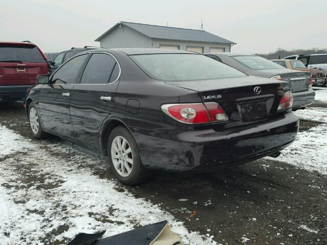 JTHBF30G130111715 - 2003 LEXUS ES 300 BURGUNDY photo 3