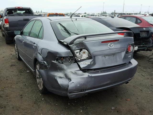 1YVHP84D465M63310 - 2006 MAZDA 6 S GRAY photo 3