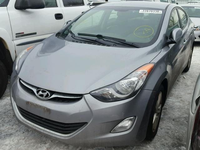 KMHDH4AE0DU918742 - 2013 HYUNDAI ELANTRA GL GRAY photo 2