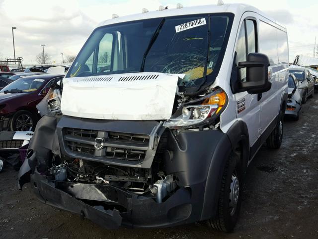 3C6TRVAG7HE515843 - 2017 RAM PROMASTER WHITE photo 2