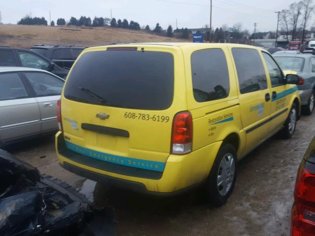 1GNDV23WX7D168639 - 2007 CHEVROLET UPLANDER L YELLOW photo 4