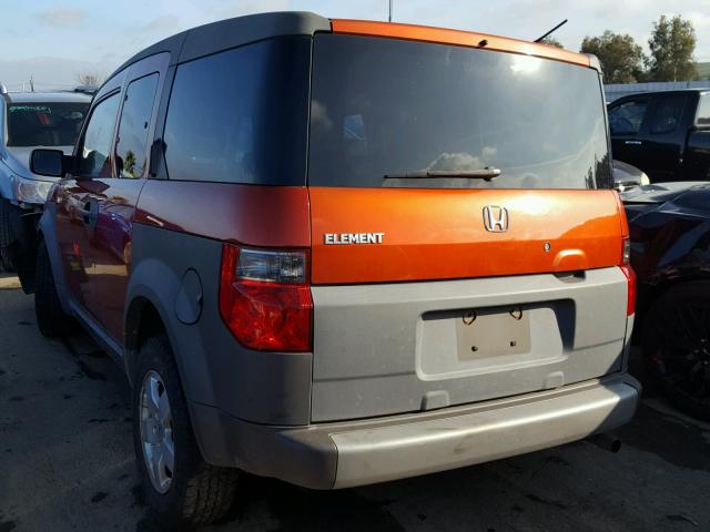 5J6YH17563L008037 - 2003 HONDA ELEMENT EX ORANGE photo 3