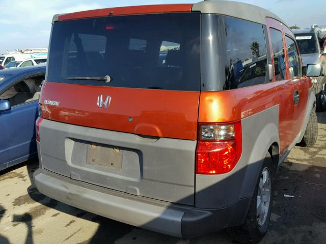 5J6YH17563L008037 - 2003 HONDA ELEMENT EX ORANGE photo 4