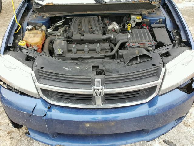 1B3LC56D59N502581 - 2009 DODGE AVENGER SX BLUE photo 7