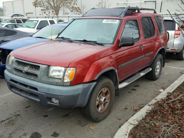 5N1ED28Y01C549323 - 2001 NISSAN XTERRA XE RED photo 2