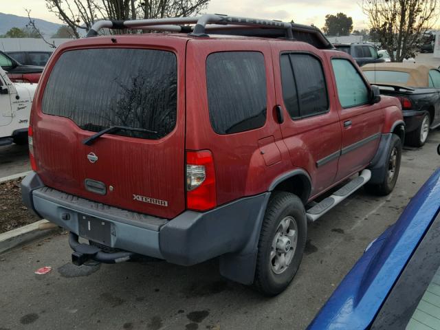 5N1ED28Y01C549323 - 2001 NISSAN XTERRA XE RED photo 4