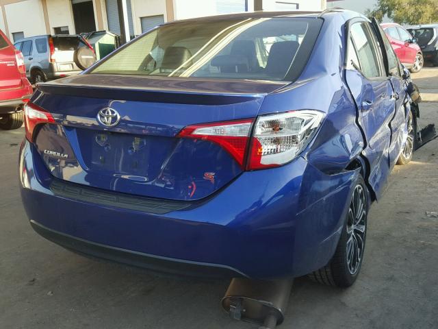 2T1BURHE1EC025343 - 2014 TOYOTA COROLLA L BLUE photo 4