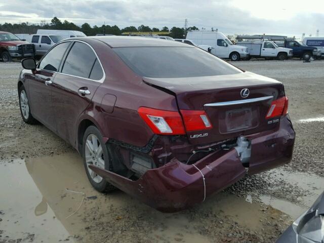 JTHBJ46G372099735 - 2007 LEXUS ES 350 MAROON photo 3