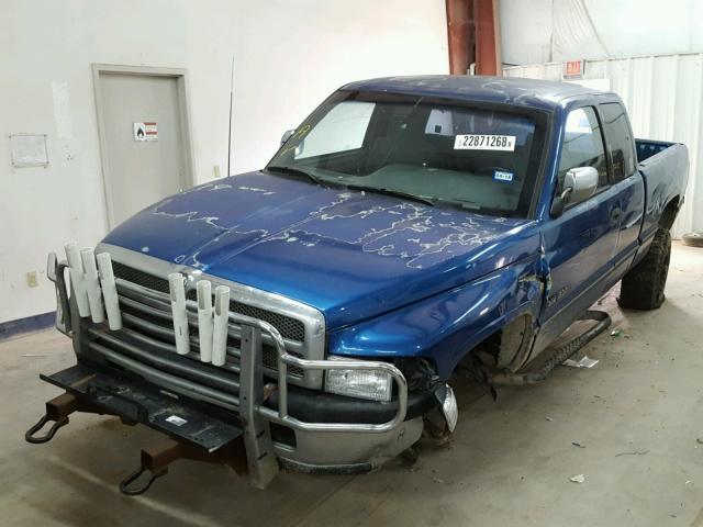 1B7HC13Y5VJ583717 - 1997 DODGE RAM 1500 BLUE photo 2