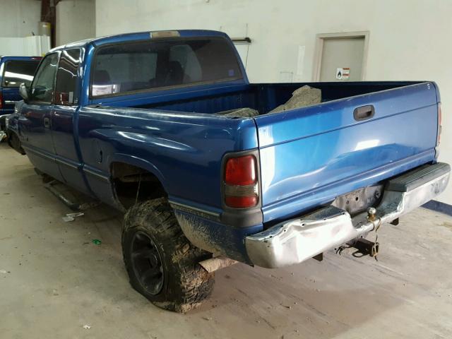 1B7HC13Y5VJ583717 - 1997 DODGE RAM 1500 BLUE photo 3