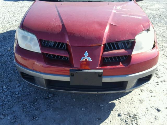 JA4LZ31FX5U044539 - 2005 MITSUBISHI OUTLANDER RED photo 7