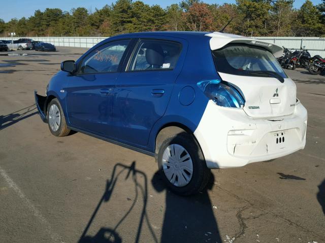 ML32A3HJXHH006215 - 2017 MITSUBISHI MIRAGE ES BLUE photo 3