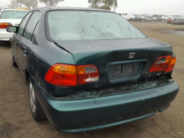 2HGEJ8645YH598154 - 2000 HONDA CIVIC EX GREEN photo 3