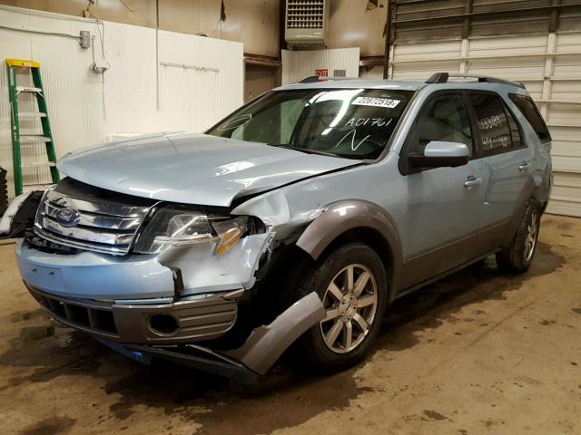 1FMDK05W88GA01761 - 2008 FORD TAURUS X S BLUE photo 2