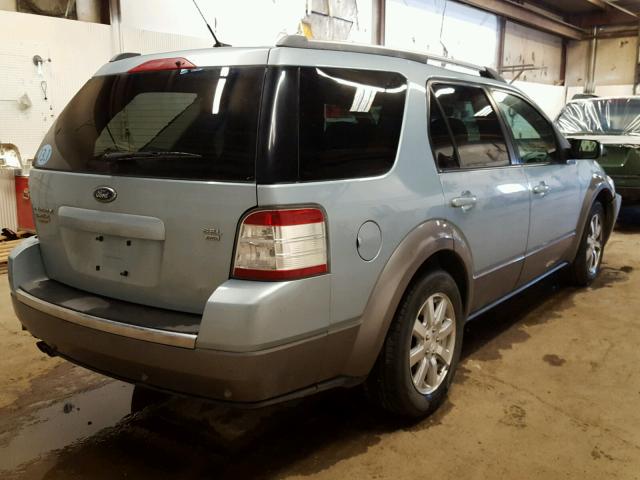 1FMDK05W88GA01761 - 2008 FORD TAURUS X S BLUE photo 4