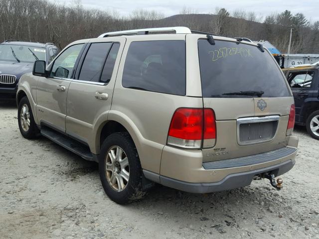 5LMEU88H14ZJ49711 - 2004 LINCOLN AVIATOR 金色 照片 3