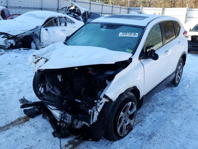 5J6RW2H80HL021754 - 2017 HONDA CR-V EXL WHITE photo 2