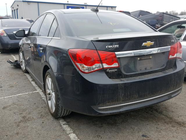 1G1PG5SB4F7273635 - 2015 CHEVROLET CRUZE LTZ BLACK photo 3