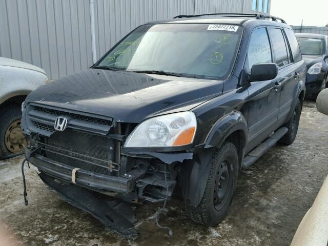 2HKYF18104H001081 - 2004 HONDA PILOT LX BLACK photo 2