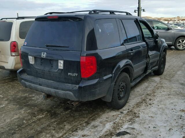 2HKYF18104H001081 - 2004 HONDA PILOT LX BLACK photo 4