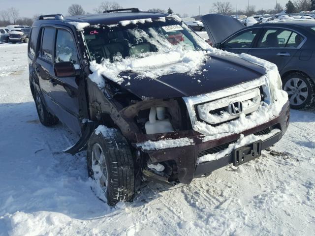 5FNYF4H50AB030949 - 2010 HONDA PILOT EXL BURGUNDY photo 1