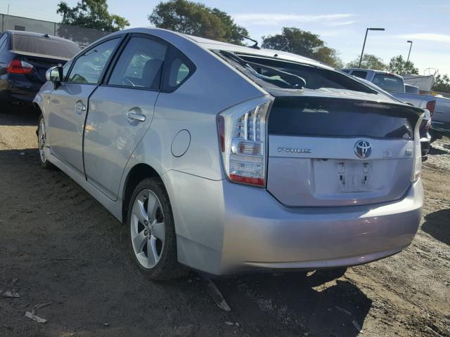 JTDKN3DU5A0012672 - 2010 TOYOTA PRIUS SILVER photo 3