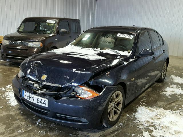 WBAVA37508NL49953 - 2008 BMW 328 I BLUE photo 2