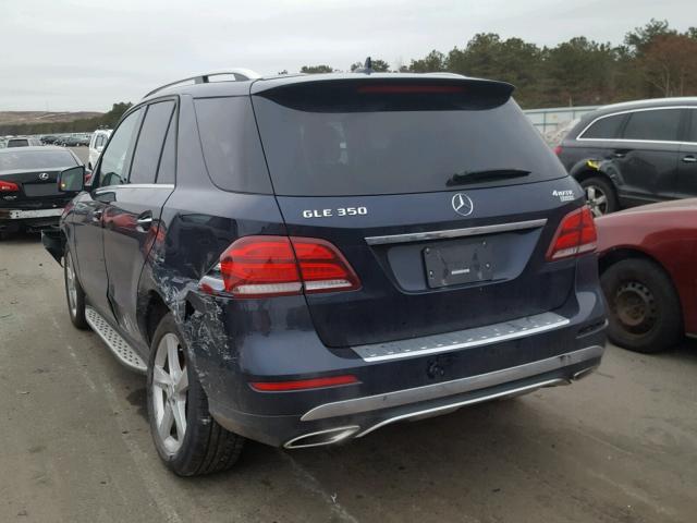 4JGDA5HB6GA735664 - 2016 MERCEDES-BENZ GLE 350 4M BLUE photo 3