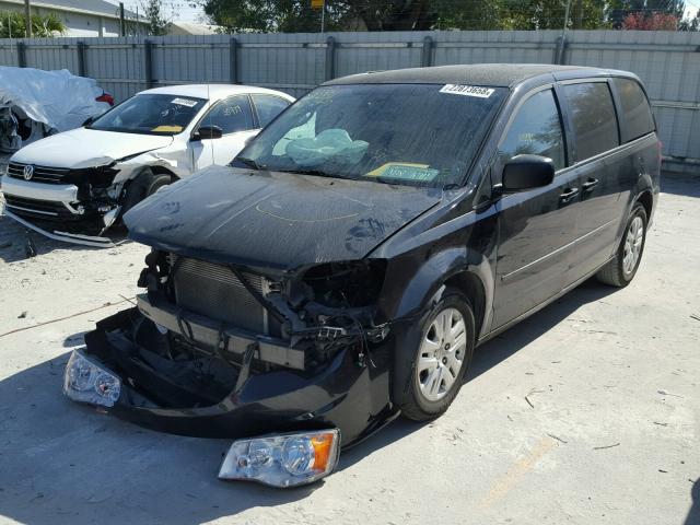 2C4RDGBG9ER264507 - 2014 DODGE GRAND CARA BLACK photo 2