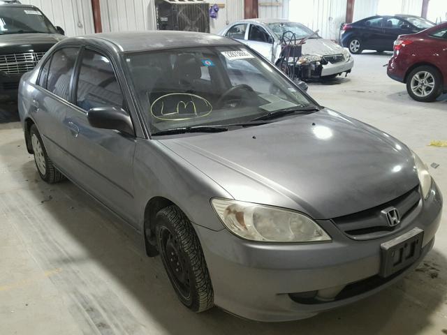 2HGES16545H503222 - 2005 HONDA CIVIC LX GRAY photo 1