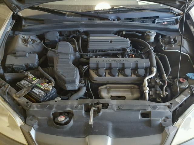 2HGES16545H503222 - 2005 HONDA CIVIC LX GRAY photo 7