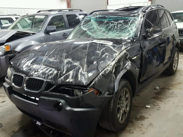 WBXPA73465WC49691 - 2005 BMW X3 2.5I BLACK photo 2