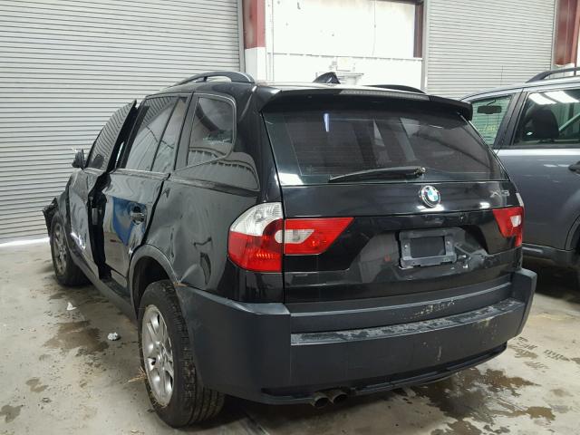 WBXPA73465WC49691 - 2005 BMW X3 2.5I BLACK photo 3