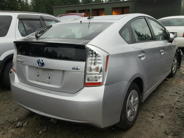 JTDKN3DU7A0166882 - 2010 TOYOTA PRIUS SILVER photo 4