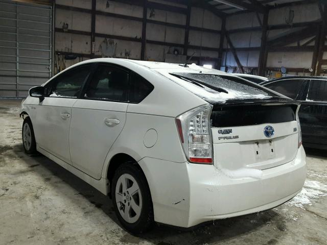 JTDKN3DU1A5095407 - 2010 TOYOTA PRIUS WHITE photo 3