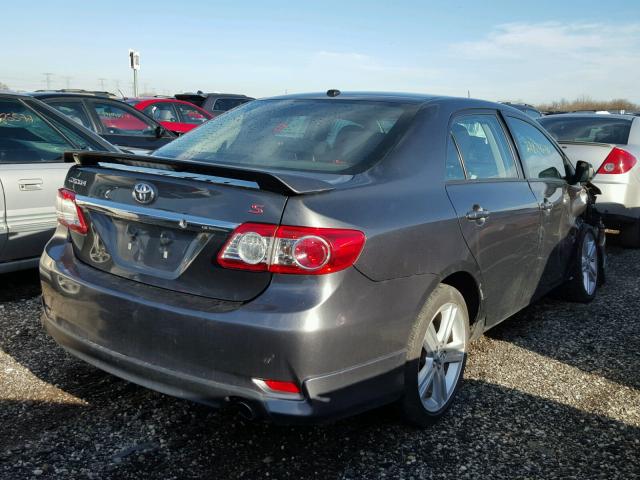 2T1BU4EE5DC077743 - 2013 TOYOTA COROLLA BA BLACK photo 4